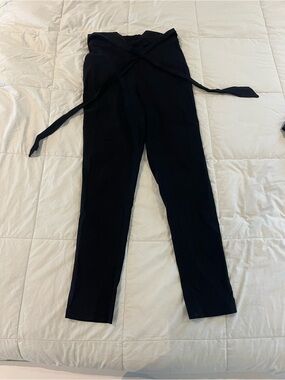 Women's Black Wrap Waist Pants